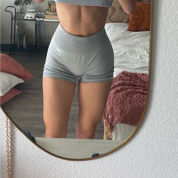Grey vital seamless gym shark shorts - Picture 1 of 4